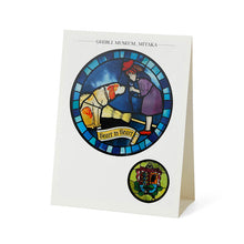 將圖片載入圖庫檢視器 ☆台灣現貨  三鷹之森吉卜力美術館限定販售  日本製 彩色玻璃風格的魔女の宅急便明信片 3個組合