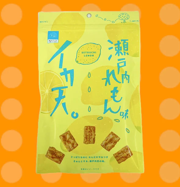 ☆現貨(24小時內出貨).廣島縣MARUKA 瀨戶內 檸檬魷魚脆餅 檸檬魷魚天婦羅