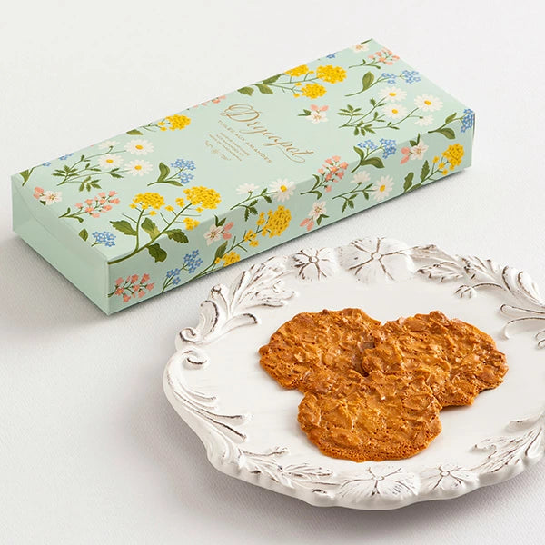☆現貨(24小時內出貨).神戶銘菓 神戶風月堂 Lespoir：花花鐵盒 杏仁薄片(附禮袋)