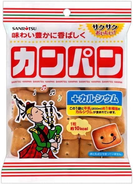 ☆現貨(24小時內出貨). 1937年日本開始販售 三立製菓  1年長期保存  2026年6月  含鈣 長時間熟成発酵壓縮烘烤 微甜餅乾 長期保存袋裝