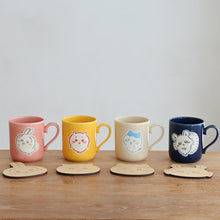 將圖片載入圖庫檢視器 ☆現貨(24小時內出貨). 日本吉伊卡哇Chiikawa 日本製 瓷器 花園餐具 陶瓷馬克杯&amp;雷射切割杯墊 組合 300ml
