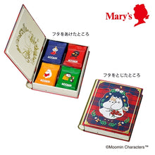 將圖片載入圖庫檢視器 ☆台灣現貨. MOOMIN嚕嚕米  x Mary&#39;s合作產品   MOOMIN嚕嚕米巧克力16個 一本書風格的鐵盒.
