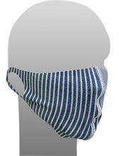 將圖片載入圖庫檢視器 ☆台灣現貨  日本VALETTE可清洗而對肌膚溫和的涼爽3D設計口罩 (Denim Stripe) 大人用
